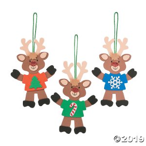 Reindeer with T-Shirt Ornament Craft Kit (Makes 12)