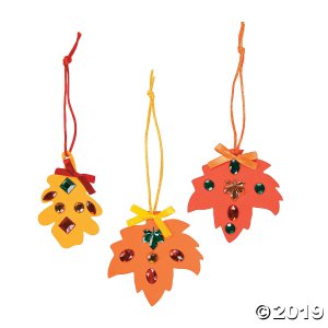 Rhinestone Fall Leaf Craft Kit (Makes 12)