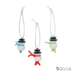 Button Snowman Ornament Craft Kit (Makes 12)