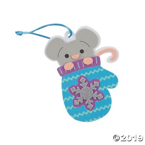 Winter Mouse in Mitten Ornament Craft Kit (Makes 12)