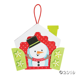 Snowman in a Window Ornament Craft Kit (Makes 12)