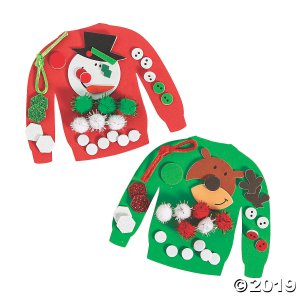 Ugly Sweater Ornament Craft Kit (Makes 12)
