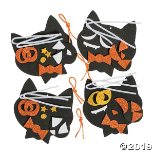 Glitter Black Cat Ornament Craft Kit (Makes 12)