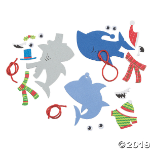 Christmas Shark Ornament Craft Kit (Makes 12)