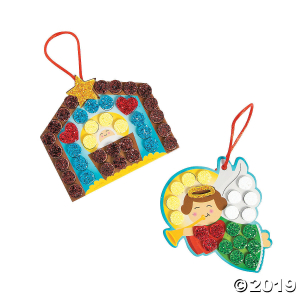 Faith Mosaic Christmas Ornament Craft Kit (Makes 12)