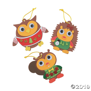 Woodland Critter Ugly Sweater Ornament Craft Kit (Makes 12)