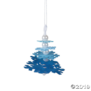 Layered Blue Snowflake Ornament Craft Kit (Makes 6)