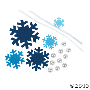 Layered Blue Snowflake Ornament Craft Kit (Makes 6)
