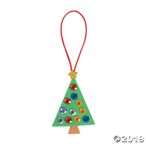 Jewel Christmas Tree Ornament Craft Kit (Makes 12)