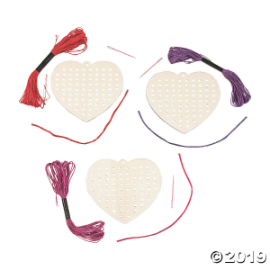 Heart Cross Stitch Ornament Craft Kit (Per Dozen)