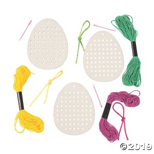 Egg Cross Stitch Ornament Craft Kit (Makes 12)