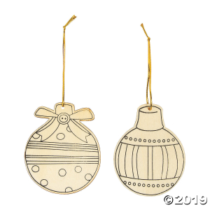 Color Your Own Christmas Ornaments (Per Dozen)