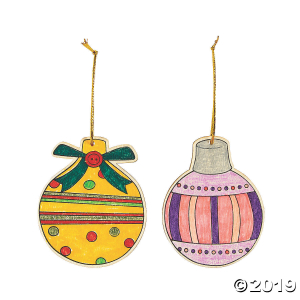 Color Your Own Christmas Ornaments (Per Dozen)