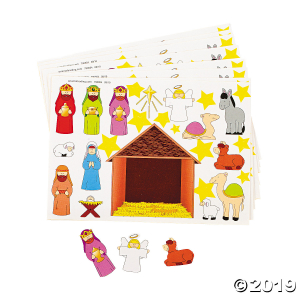 Nativity Scene Stickers (Makes 12)