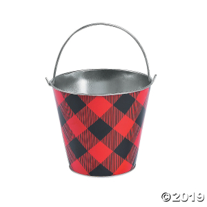 Large Buffalo Plaid Pail (1 Piece(s))