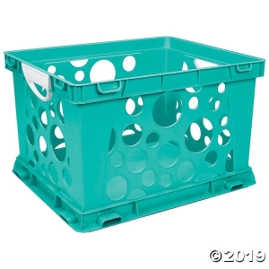 Storex Premium File Crate with Handles, Teal (1 Piece(s))