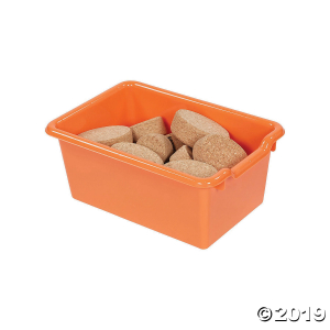 ECR4Kids Scoop-Front Storage Bins, 10-Pack, Orange (10 Unit(s))