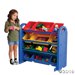 4-Tier Storage Organizer with Assorted Bins - Blue (1 Unit(s))