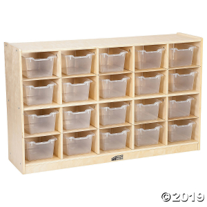 Birch 20 Cubby Tray Cabinet with Clear Bins (1 Unit(s))