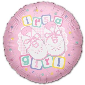 Its A Girl 18" Metallic Balloon