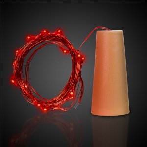 Red LED Cork String Light Set