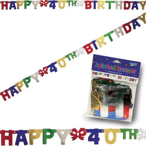 40th Birthday Banner Decoration