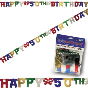50th Birthday Banner Decoration