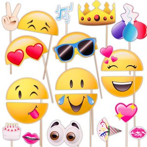 Emojicon Photo Booth Props Kit (Per 20 pack)