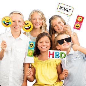 Emojicons Photo Booth Prop Kit (Per 12 pack)