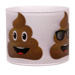Poop Emojicon Slap Bracelets (Per 12 pack)