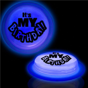 Blue Its My Birthday Glow Badge