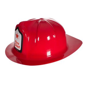 Red Plastic Fire Helmets (Per 12 pack)