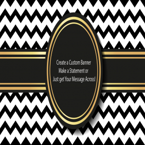 Chevron Celebration Custom Banner - 12 x 24