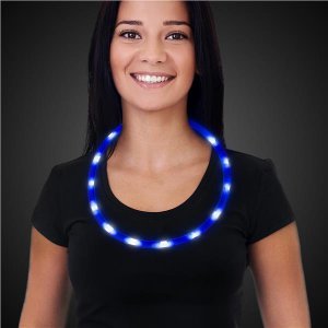 Neon Blue LED Rechargeable Necklace