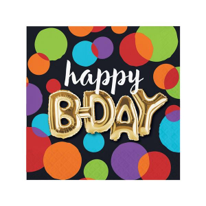 Birthday Balloon Lunch Napkins (Per 16 pack)