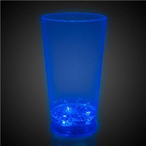 LED Blue 16 oz Pint Glass