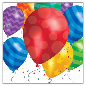 Balloon Blast Lunch Napkins (Per 16 pack)