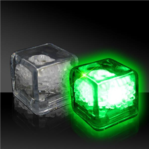 Green Liquid Activated LED Ice Cubes (Per 12 pack)