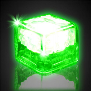 Green Liquid Activated LED Ice Cubes (Per 12 pack)