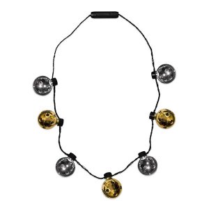 LED Gold & Silver Disco Ball Necklace