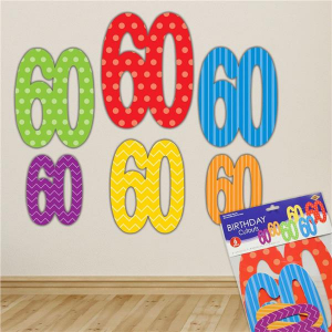 60 Cutout Decorations (Per 6 pack)
