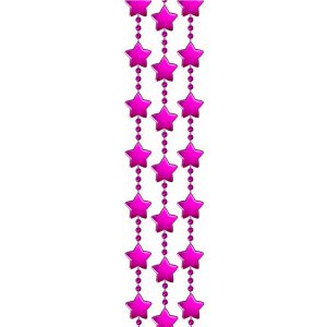 Pink Star 33" Bead Necklaces (Per 12 pack)