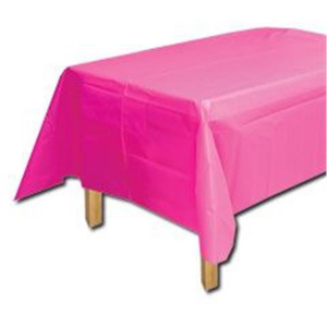 Neon Pink Plastic Table Cover (Per Piece)