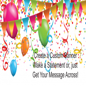 Colorful Confetti Custom Banner - 12 x 24
