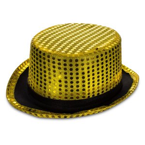 Gold Sequin Top Hat