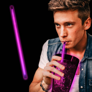 Pink 9" Glow Straws (Per 25 pack)