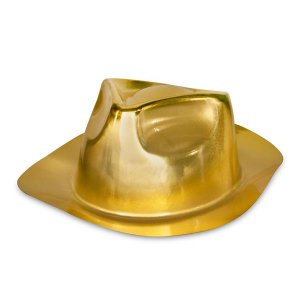 Gold Fedora Hats (Per 12 pack)