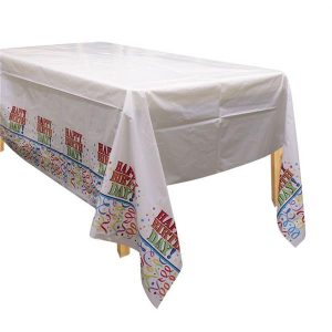 Birthday Ribbons Plastic Table Cover (Per Piece)