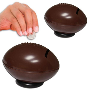 Football 3 1/2" Sports Banks (Per 12 pack)