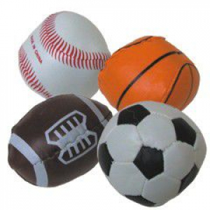 Assorted 2 1/2" Sports Kick Balls (Per 12 pack)